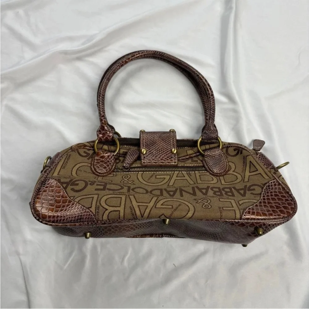 Dolce & Gabbana Brown Logo Shoulder Bag - Picture 5 of 10